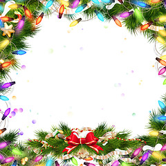 Image showing Christmas background with baubles. EPS 10