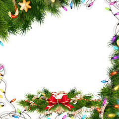 Image showing Christmas background with baubles. EPS 10