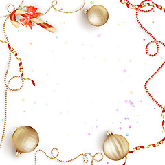 Image showing Christmas background with baubles. EPS 10