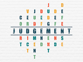 Image showing Law concept: Judgement in Crossword Puzzle