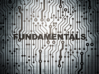 Image showing Science concept: circuit board with Fundamentals