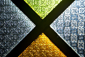 Image showing colorated glass and sun   light