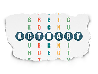 Image showing Insurance concept: Actuary in Crossword Puzzle