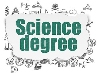 Image showing Science concept: Science Degree on Torn Paper background
