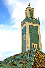 Image showing  muslim   in   mosque  the history  symbol morocco     sky