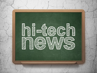 Image showing News concept: Hi-tech News on chalkboard background