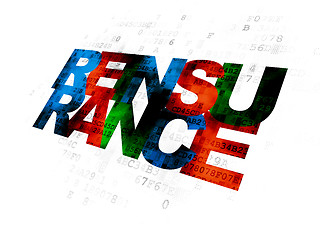 Image showing Insurance concept: Reinsurance on Digital background