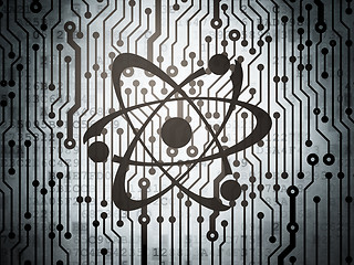 Image showing Science concept: circuit board with Molecule