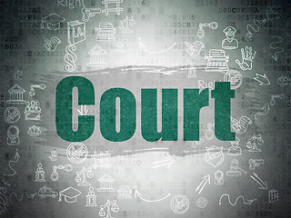 Image showing Law concept: Court on Digital Paper background