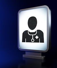 Image showing Health concept: Doctor on billboard background