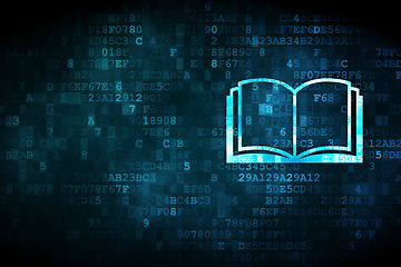 Image showing Learning concept: Book on digital background