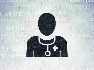 Image showing Health concept: Doctor on Digital Paper background