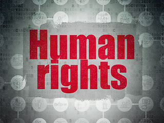 Image showing Politics concept: Human Rights on Digital Paper background