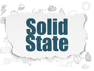 Image showing Science concept: Solid State on Torn Paper background
