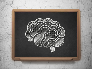 Image showing Medicine concept: Brain on chalkboard background