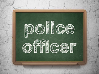 Image showing Law concept: Police Officer on chalkboard background