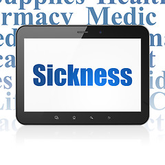 Image showing Health concept: Tablet Computer with Sickness on display