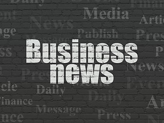 Image showing News concept: Business News on wall background