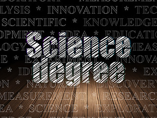 Image showing Science concept: Science Degree in grunge dark room