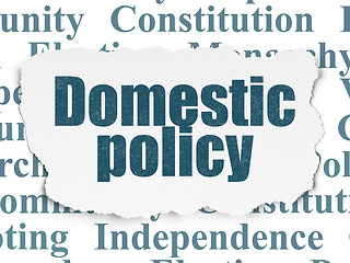 Image showing Politics concept: Domestic Policy on Torn Paper background