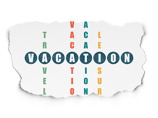 Image showing Travel concept: Vacation in Crossword Puzzle