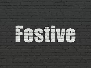 Image showing Holiday concept: Festive on wall background