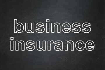 Image showing Insurance concept: Business Insurance on chalkboard background