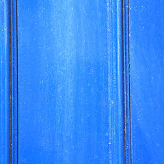 Image showing blue abstract metal in englan london railing steel and backgroun