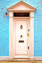 Image showing notting   hill  area  in  old   blue  wall  