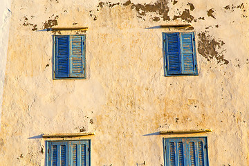 Image showing  window in morocco  construction wal brick historical