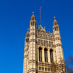 Image showing in london old historical    parliament glass  window    structur