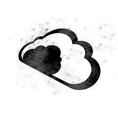 Image showing Cloud computing concept: Cloud on Digital background