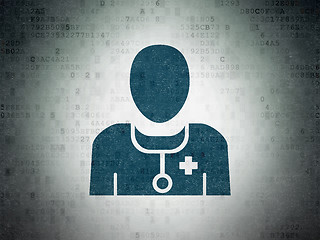 Image showing Medicine concept: Doctor on Digital Paper background