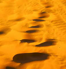 Image showing the brown sand dune in the sahara morocco desert 