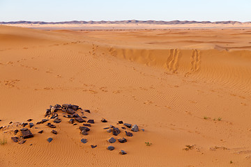 Image showing sunshine in the morocco sand  dune