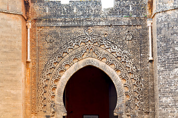 Image showing   in morocco africa ancien and wall ornate   yellow