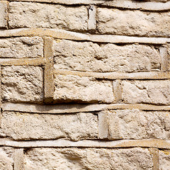 Image showing in london abstract    texture of a ancien wall and ruined brick