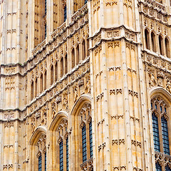 Image showing old in london  historical    parliament glass  window    structu