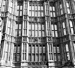 Image showing old in london  historical    parliament glass  window    structu