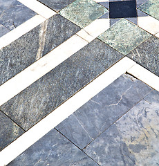 Image showing busto arsizio  street  abstract   pavement of a curch ymarble
