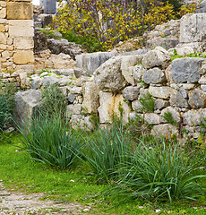 Image showing volubilis in morocco africa the old roman deteriorated monument 