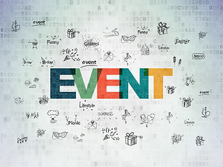 Image showing Entertainment, concept: Event on Digital Paper background