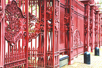 Image showing red  abstract wood in englan 