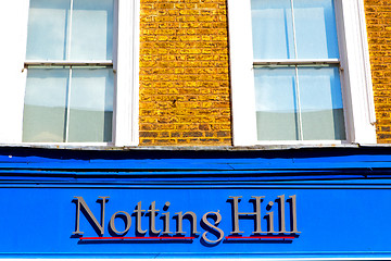 Image showing notting hill in suburban and antique     wall  