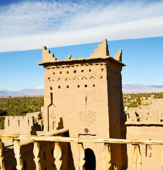 Image showing brown old  construction in  africa terrace