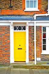 Image showing notting   hill  area  in  england old   yellow  wall  