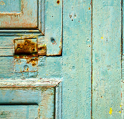 Image showing  colorated dow door in lanzarote spain 