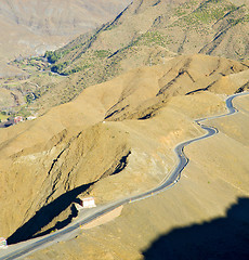 Image showing in ground africa morocco the bush  dry atlas mountain