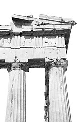 Image showing in greece the old architecture and historical place parthenon at