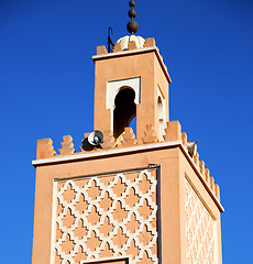 Image showing in maroc africa minaret and the blue    sky